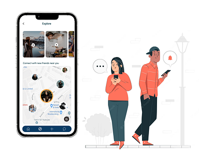 Animation for Connect Lonely People App animation app connecting app graphic design ios lonely people app motion graphics ui ux