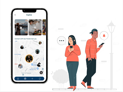 Animation for Connect Lonely People App animation app connecting app graphic design ios lonely people app motion graphics ui ux