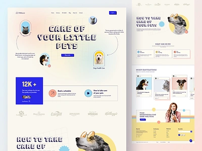 Pethouse animal dogs minimal neobrutalism pet petcare petshop petstore ui ux veterinary website