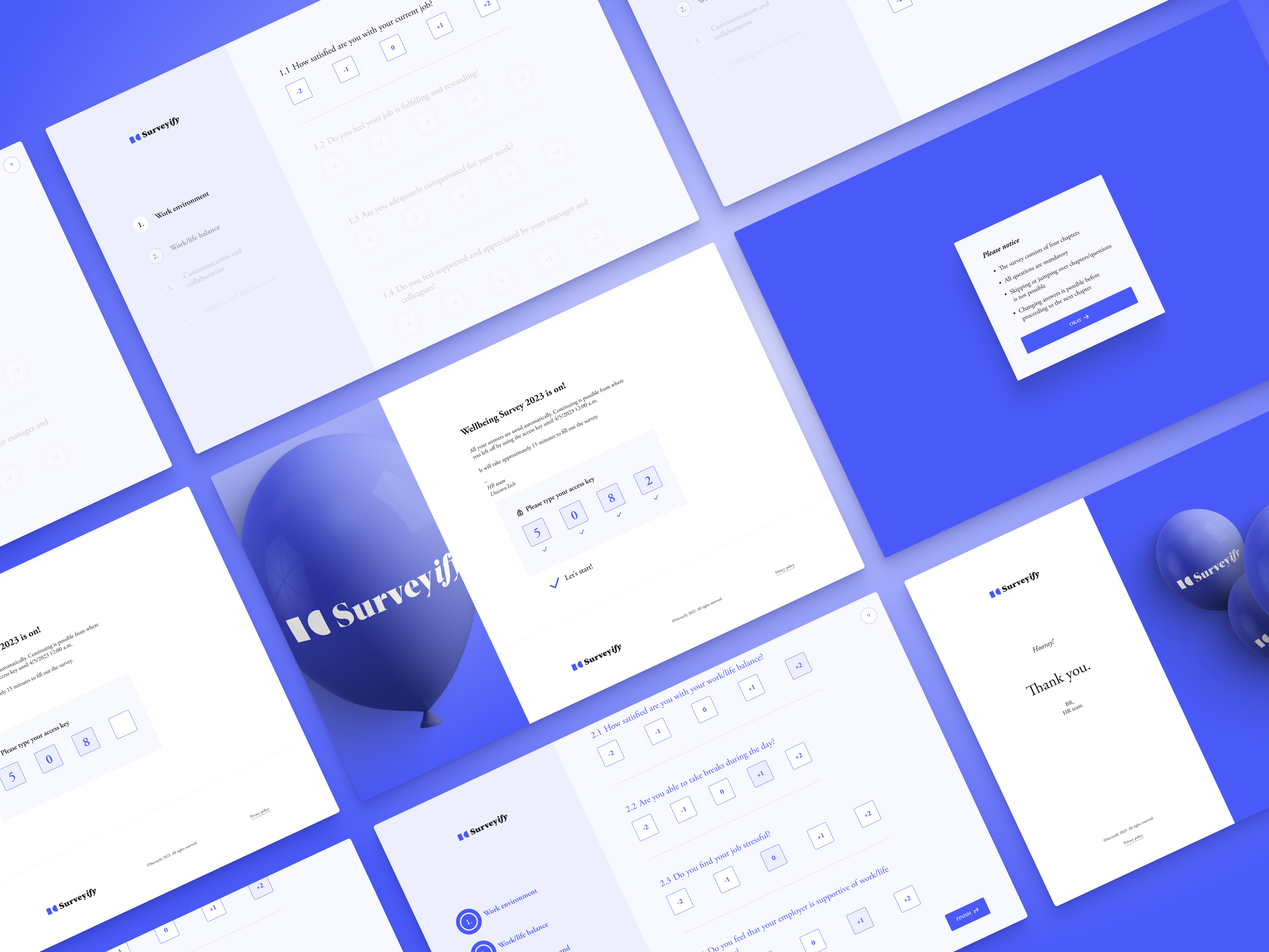 Online Survey Service concept questionnaire survey ui web