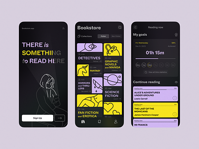Reading app design concept app bookstore concept graphic design illustration reading app ui
