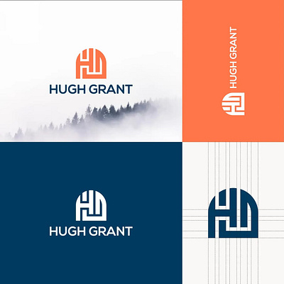 Hugh Grant branding graphic design logo logoconcept mono monogram motion graphics ui