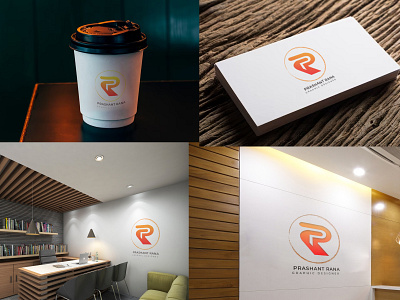 PR logo mock up design branding design graphic design logo motion graphics ui