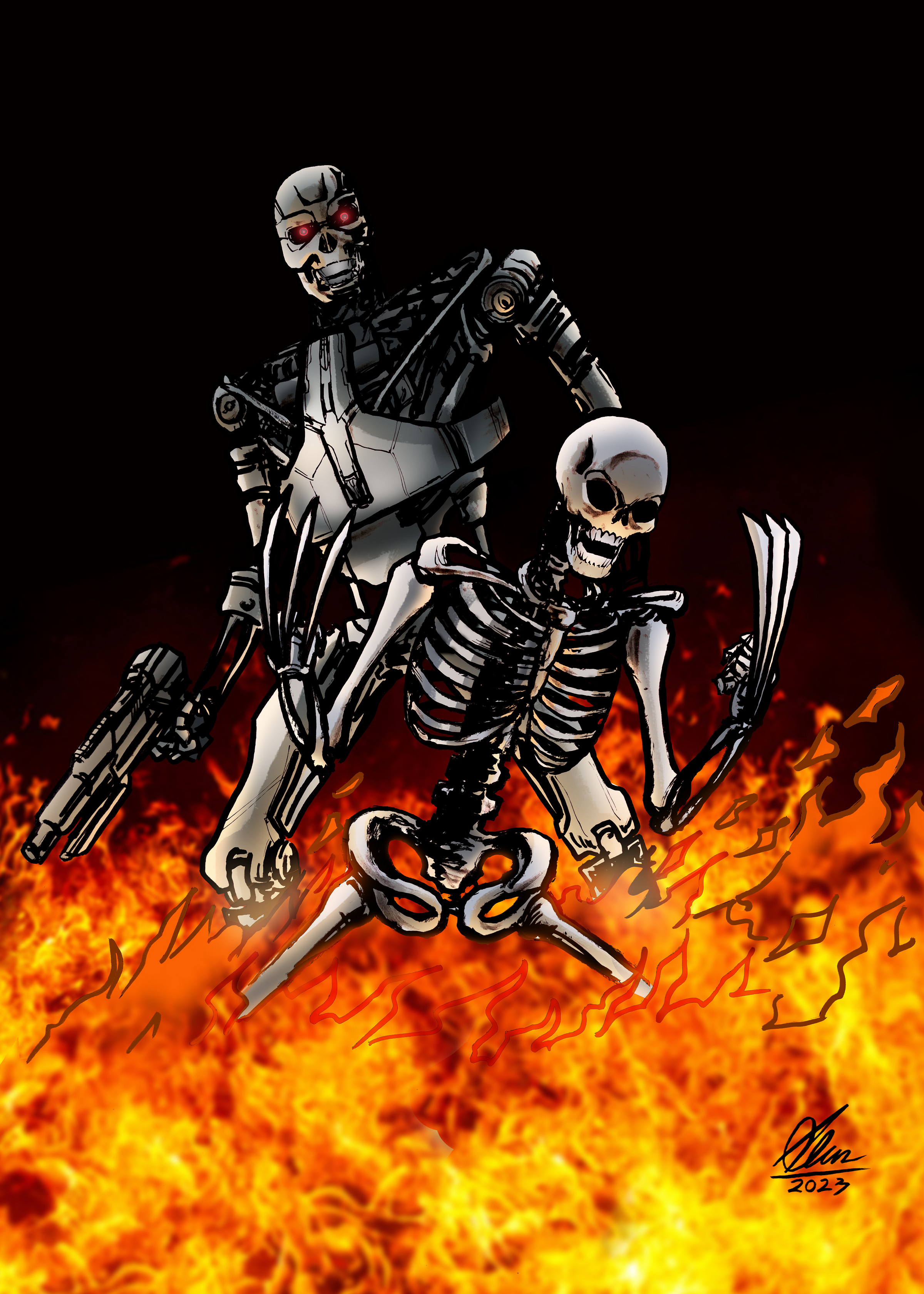 T - 800 & Wolverine Adamantium Skeleton by 4l4n17 on Dribbble