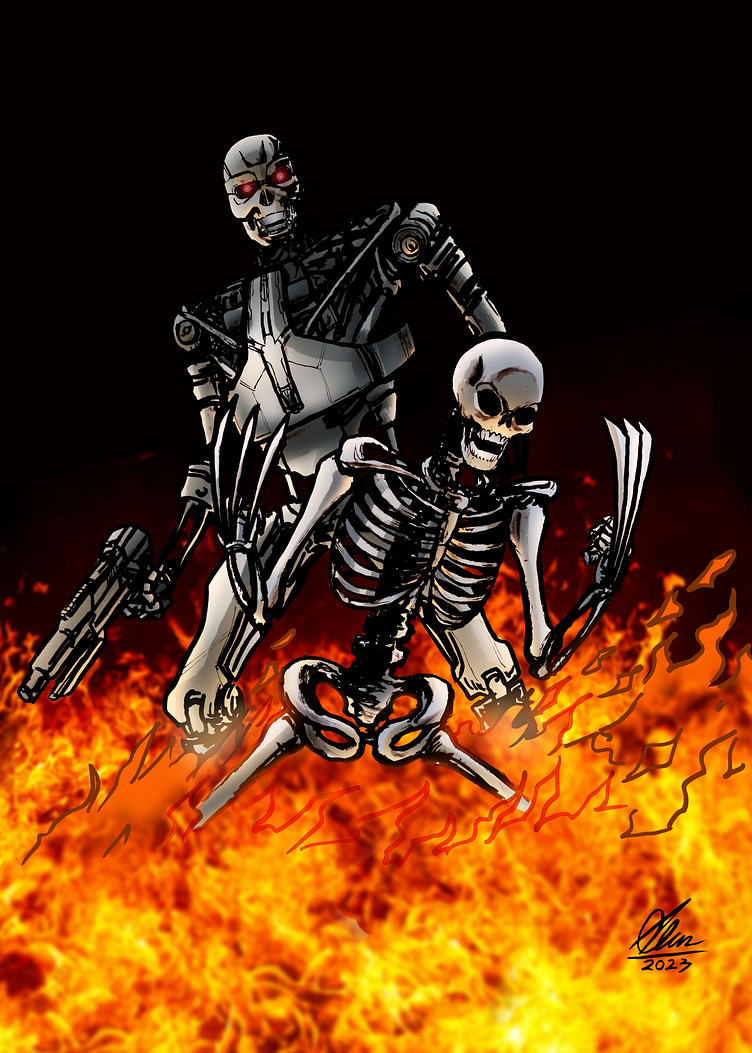 T - 800 & Wolverine Adamantium Skeleton by 4l4n17 on Dribbble