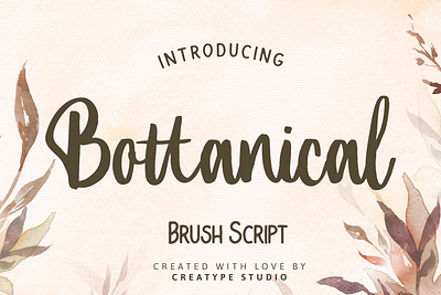 Bottanical Brush Script fashion