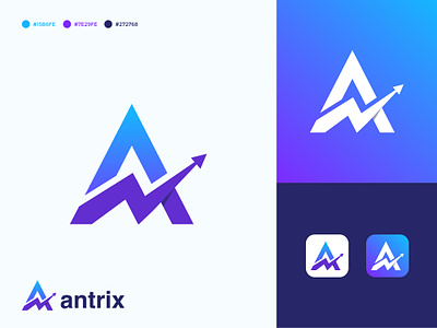 Antrix logo design (unused) agency analytics app app logo arrow brand identity branding business chart consulting design graph graphic design letter a logo marketing modern logo