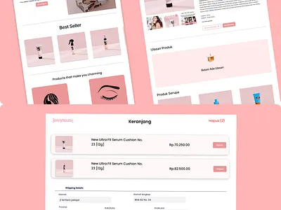 This is Jennyhouse new design cosmetics design ecommerce payment ui uiux ux