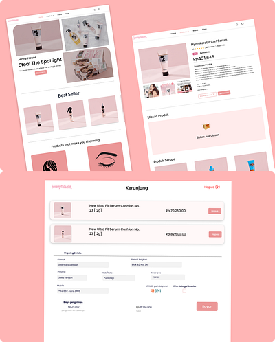 This is Jennyhouse new design cosmetics design ecommerce payment ui uiux ux