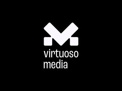 V + M logo, Virtuoso Media logo design, branding, Identity. app branding film icon identity ios logo logo designer media movie music mv ott social streaming studio symbol tech ux video