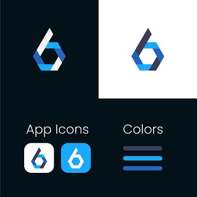 App logo design named " Six " 6 logo 6 logo design logo six logo six logo design