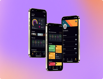 Sleep tracker app app design figma graphic design illustration interface mobile mockup ui ux