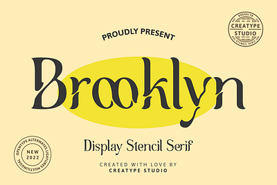 Brooklyn Display Stencil Serif elegant