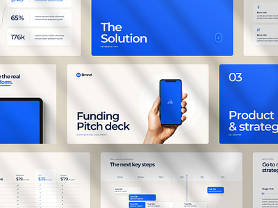 Pitch deck startup template - Nice style design pitch deck powerpoint roadmap startup template