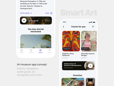 Museum App app art branding museum ui ux