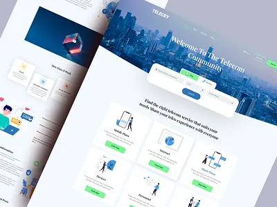 Telecy Telecom Website call service communication company internet internet service landing page network operator sim card tech website technology telecom telecom service telecommunication telecommunication service telephone trending uiux web design