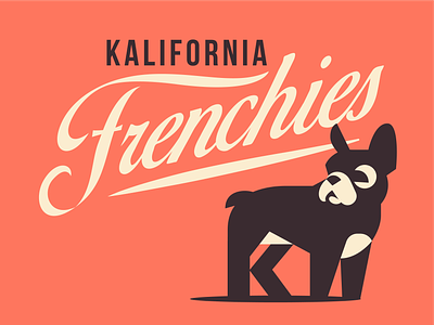 Kalifornia Frenchies Logo Design animal animal logo branding dog logo dog logomark dog mascot french bulldog french bulldog logo frenchie logo graphic design illustration logo mascot vector