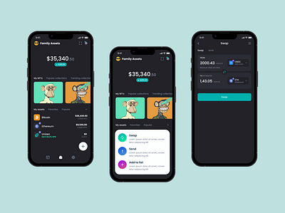 UNI - Crypto App / Trading crypto mobile app trading ui ux