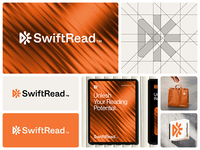 SwiftRead™️ book bookapp bookmark brand branding design focus icon library logo logodesign minimal play read reader reading readingapp