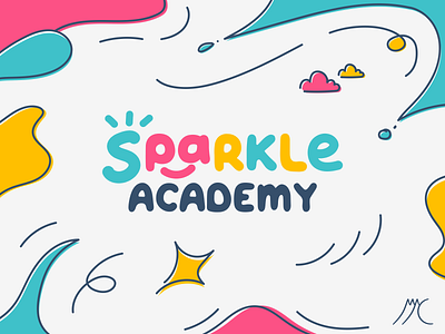 Sparkle Academy - Branding branding bublly children colorful design fun illustrations kids kindergarten logo school vector vibrant