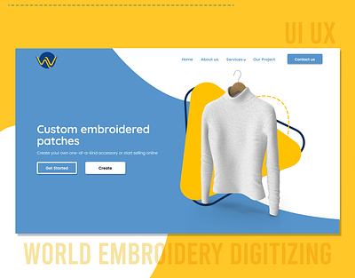 Web Design for a Embroidery Digitizing Company branding design digitizing figma graphic design illustration landing page design product design prototyping theme ui ui design uiux designing user experience ux ux design web design website design wireframing