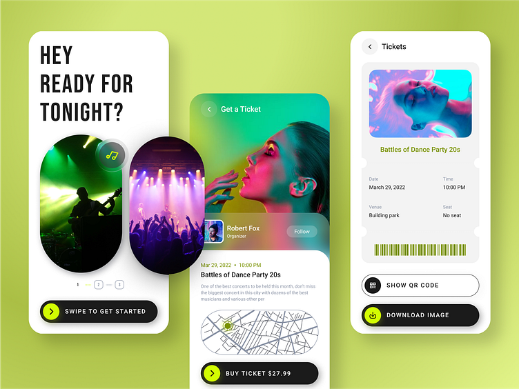 Dance Party Event Scheduling App by FlutterTop UI/ UX for Fluttertop