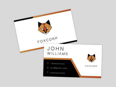 Logo and Business Card Design for Foxcorp branding design graphic design illustration logo typography vector