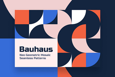 Bauhaus - Neo Geometric Seamless Patterns abstract background bauhaus bauhaus style fileable fileable background illustration landing neo neo geometric pattern seamless seamless pattern tile vintage wallpaper website