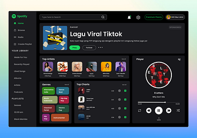 Spotify Redesign app design illustration spotify