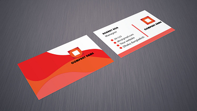 Company business card business card company card graphic design logo red color card