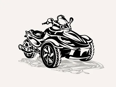 Can-Am Spyder Logo art branding concept illustration illustrator logo ui vector