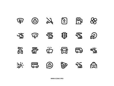 Iconly Pro, Transport Light! box car cycle delivery design icon icondesign iconography iconpack icons iconset send transport ui ux