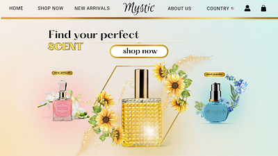 Perfume concept homepage branding design graphic design illustration logo typography ui