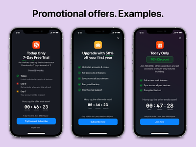 Promotional Offers. Exploration app apple branding code design discount flat icon illustration ios logo offer code offers promotion ui vector