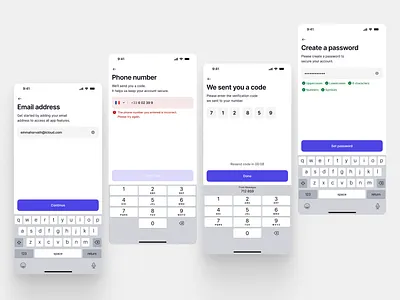 Sign Up Flow — Mobile App product design sign up ui