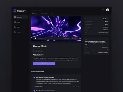 Discovery Project — My Courses branding design education learning mobile mobile app platform ui ux web