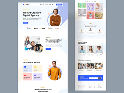 Creative Agency Landing design graphic design landing page ui ux web design