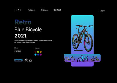 bike website page branding design illustration ui user interface ux website