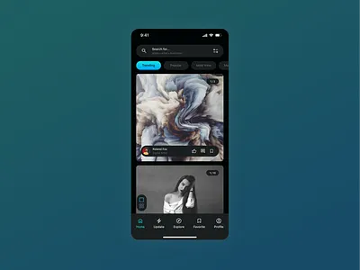 Trending - Daily UI #069 069 app art dailyui design figma illustration mobile photo trending ui