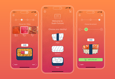 Mobile App For Sushi Restaurant app app design branding design figma sushi app ui ui design ux vector wireframing