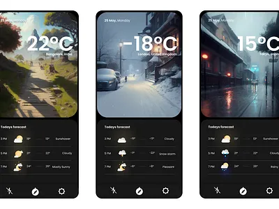 Weather App Design ai app appdesign appdev design figma figmadesign graphic design ui uiux