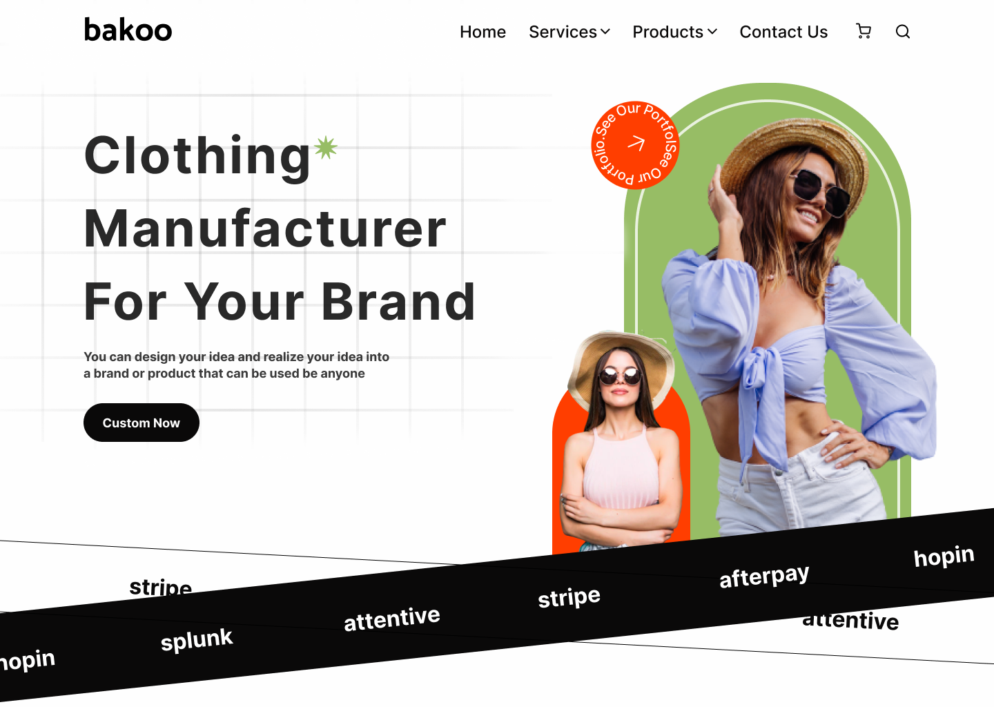 Clothing Manufacture Landing Page by Maria Bystra on Dribbble