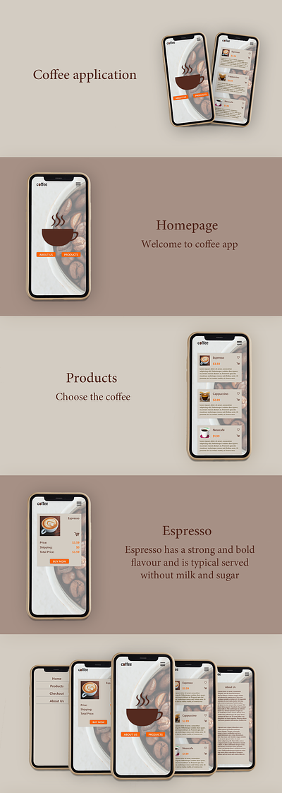 Coffee App adobe xd coffee coffee app mobile app ui ui design uiux uiux design