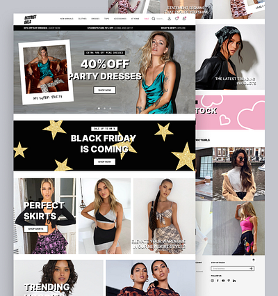 District Gals E-Commerce Website Design adaptive design e commerce ui ux webdesign