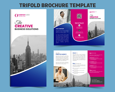 TRIFOLD BROCHURE TEMPLATE brochure business corporate design flyer graphic design illustration trifold trifold brochure vector