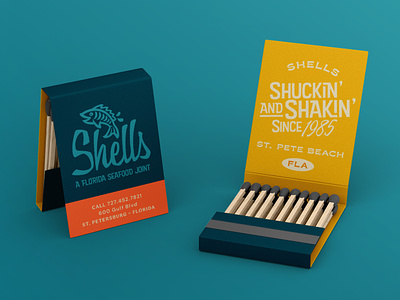 Shells Seafood beach brand brand assets branding creative design dinner fish florida food graphic design illustration logo restaurant seafood vector