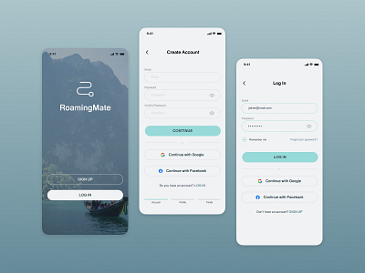 DailyUI/Sign In account app daily ui dailyui dailyuichallenge figma ios log in mobile registration sign in sign up travel ui ux uxui