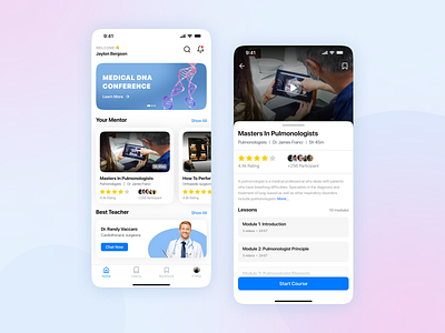 E-Learning Medical App design figma medical mobile product design ui user experience user interface ux
