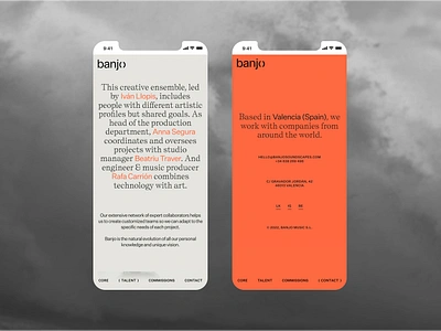 Banjo Soundscape Web. animation design interaction logo typography ui ui design web