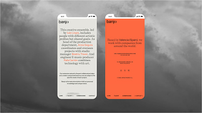 Banjo Soundscape Web. animation design interaction logo typography ui ui design web